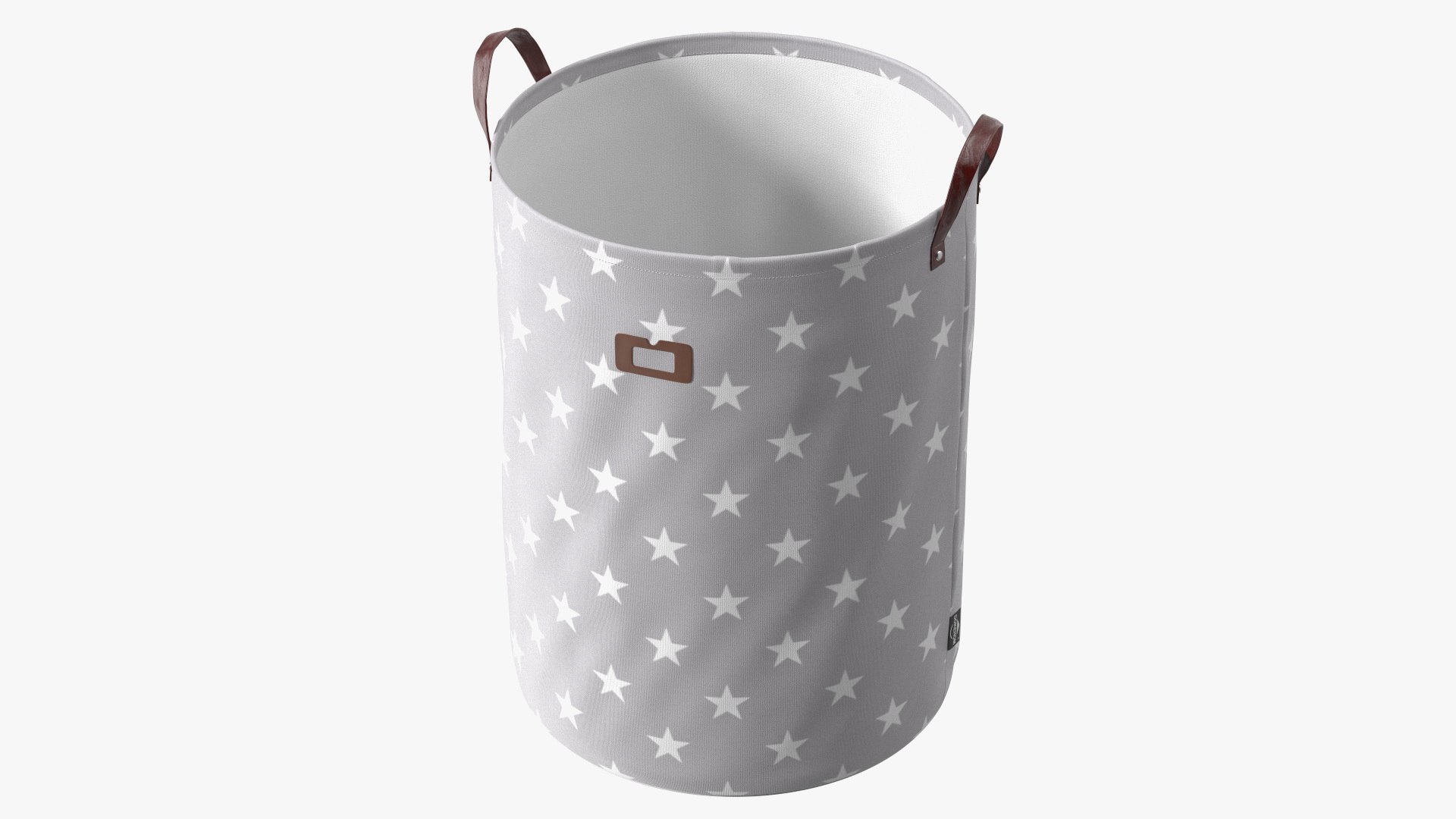 Freestanding Laundry Basket Gray 3D model preview