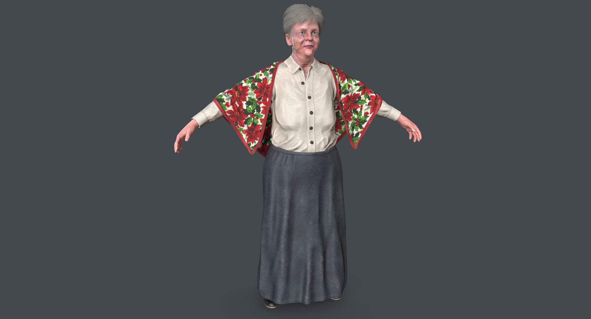 Grandma Body Clothes 3D Model - TurboSquid 1446877