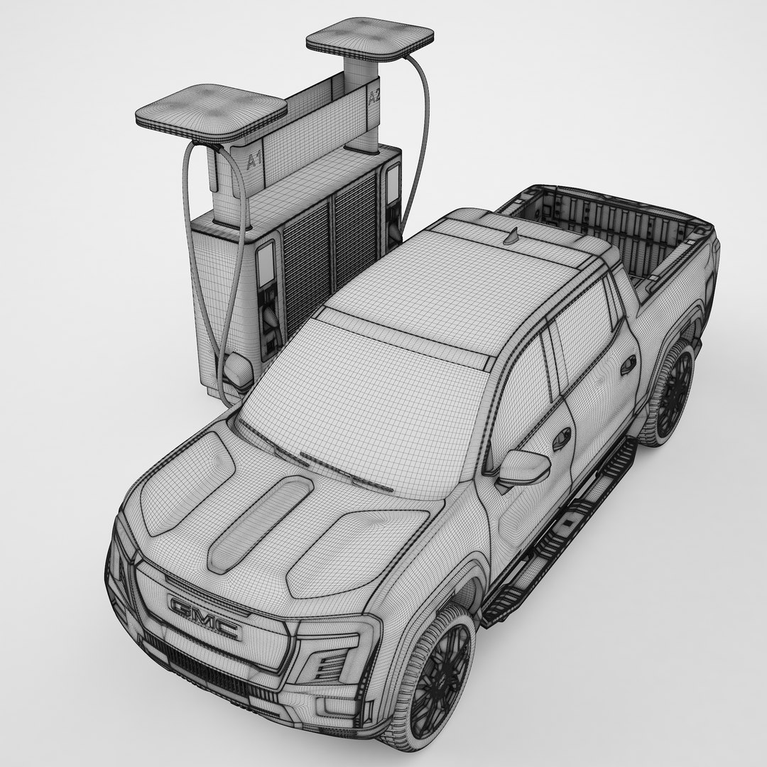3D GMC Sierra EV 2024 with Charge Station 01 https://p.turbosquid.com/ts-thumb/de/n1Goja/5G/gmcsierraev2024withchargestation01_03/jpg/1742495550/1920x1080/fit_q87/159b90be6632e1559d5aff57b65db9956aedf651/gmcsierraev2024withchargestation01_03.jpg