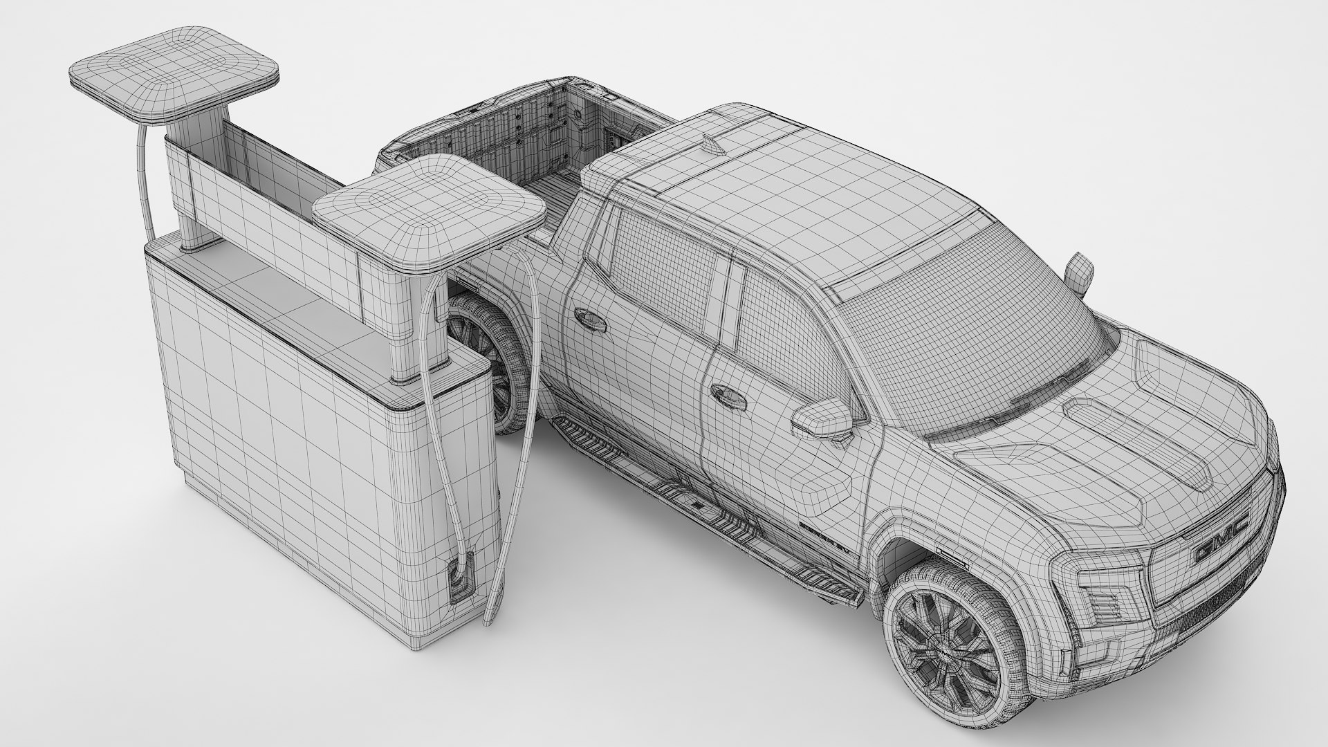 3D GMC Sierra EV 2024 with Charge Station 01 https://p.turbosquid.com/ts-thumb/de/n1Goja/wl/wire0003/jpg/1742495730/1920x1080/fit_q87/7ed4438386ccb19db6b920c7f08b1a6ac6781f3c/wire0003.jpg