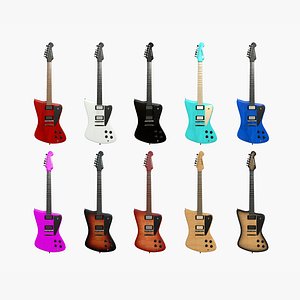 10 Electric Guitar G Collection - Music Instrument Design 3D model