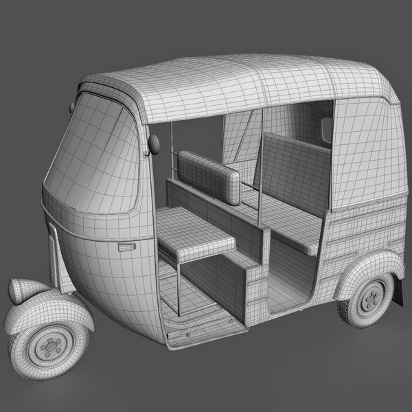 3d model auto rickshaw