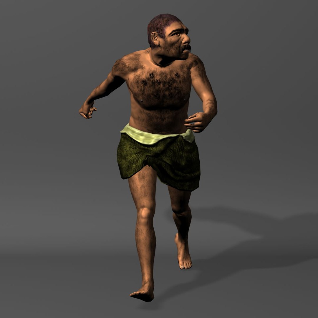 Neanderthal Man Caveman 3d Model