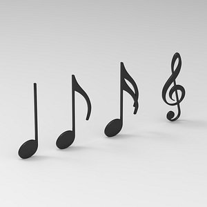 3d musical notes