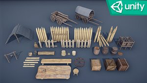 Medieval Props - Mega Pack Low-poly 3D model Low-poly 3D model