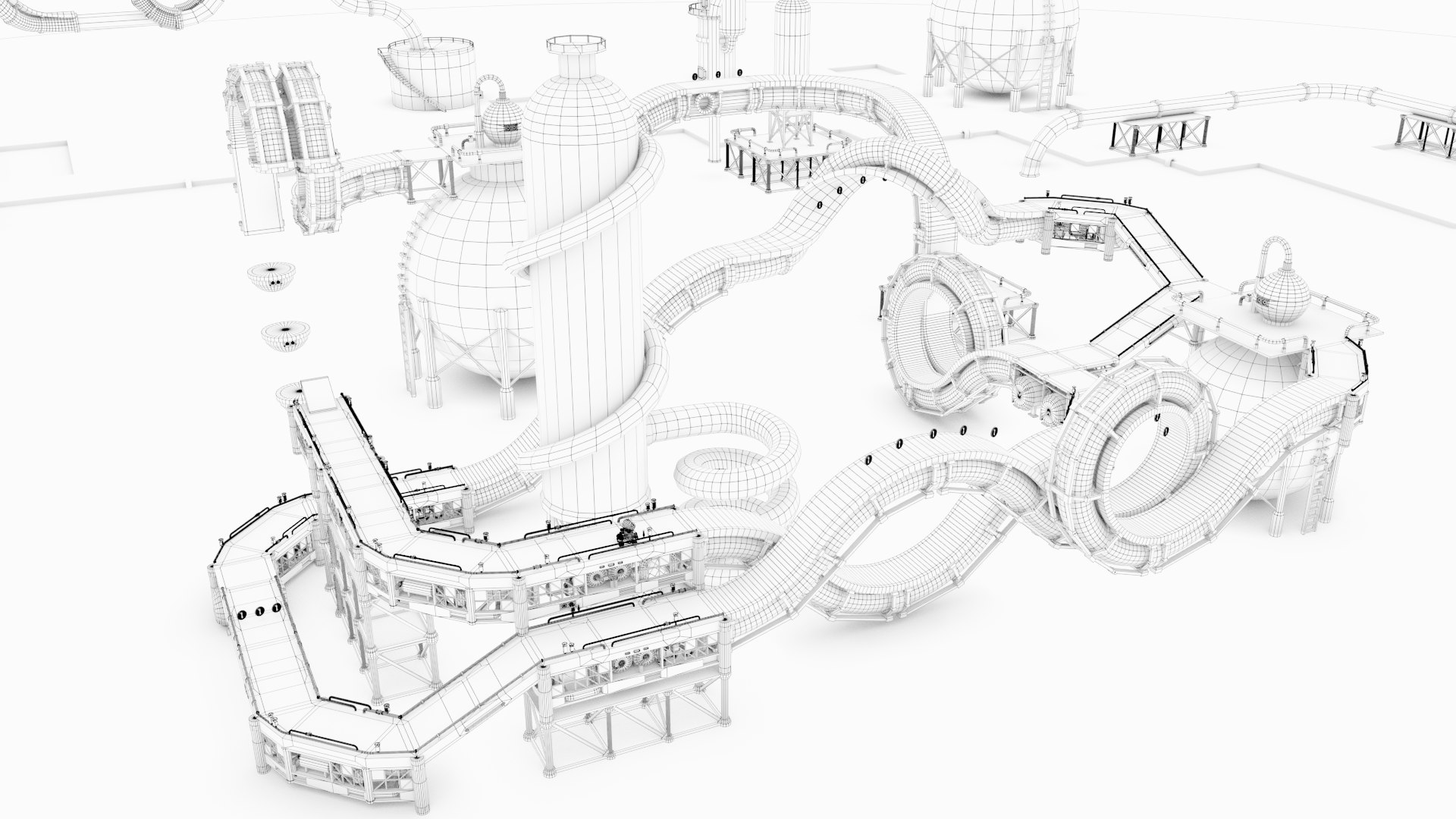 Pipe World Modular 3D Model TurboSquid 2239911