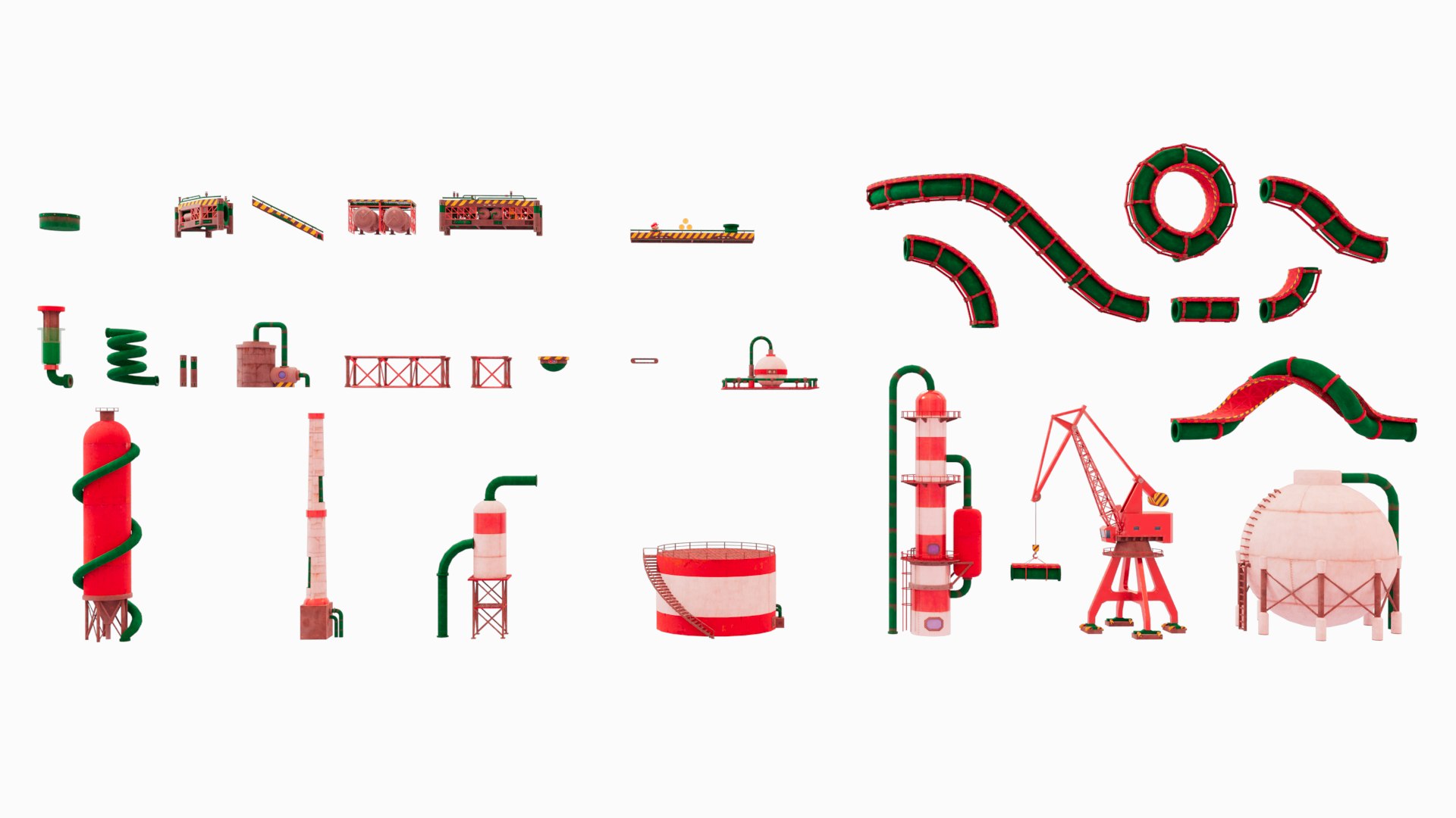 Pipe World Modular 3D Model TurboSquid 2239911