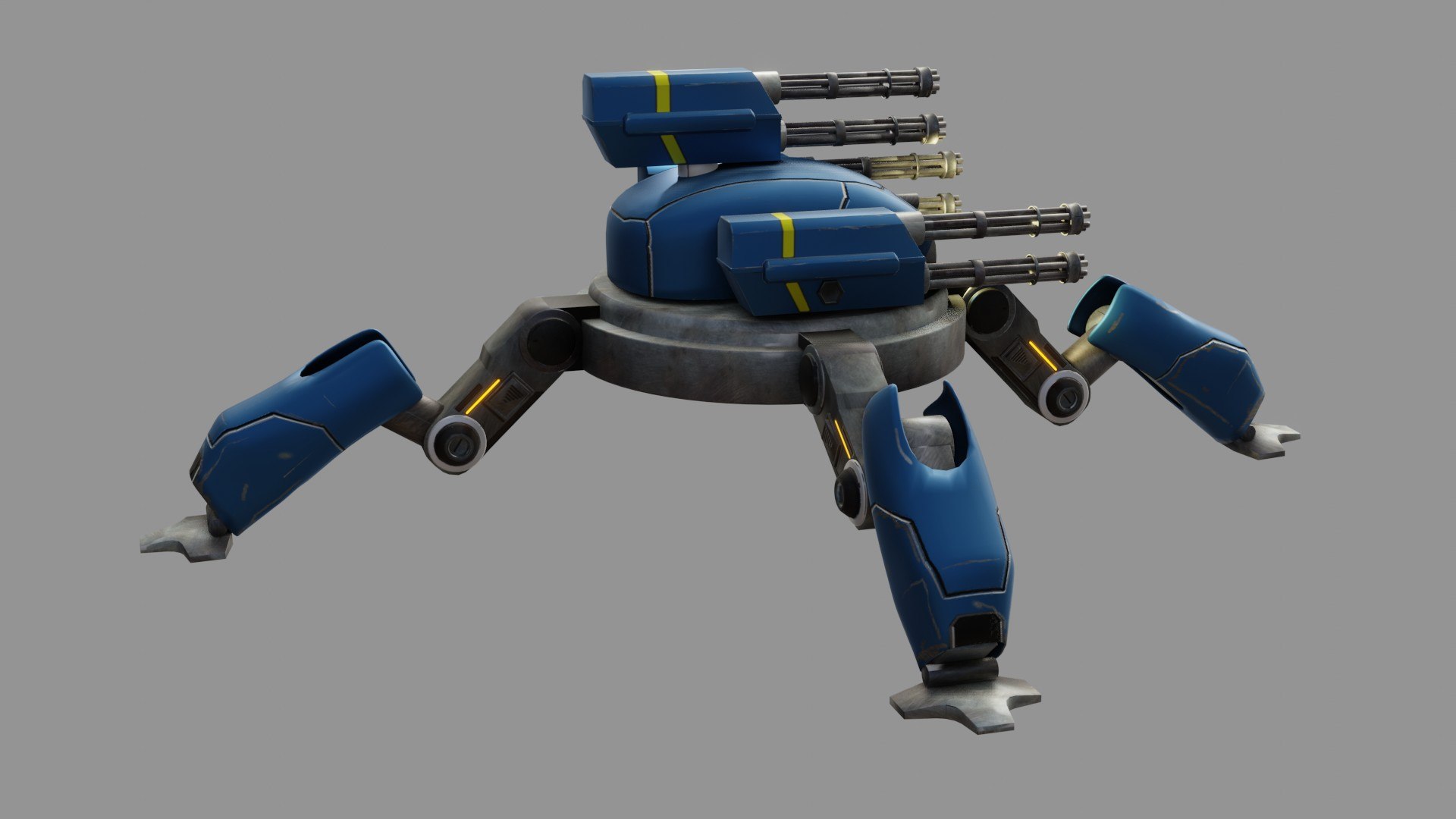 3D Sci Fi Quad Bot - Low Poly - Game Ready - PBR - TurboSquid 1792352