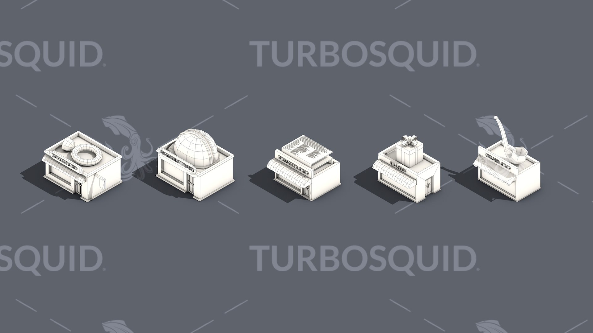 Low Poly Stores Shops Isometric Low-poly 3D Model 3D - TurboSquid 1720029