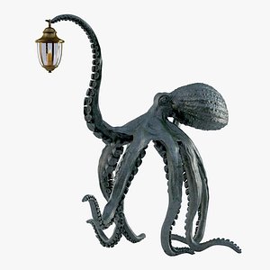 octopus lamp statue lights 3D