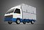 3D model MAIL POST POSTAL SERVIC DELIVERY BOX CUBE TRUCK VAN CAR VEHICLE
