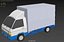 3D model MAIL POST POSTAL SERVIC DELIVERY BOX CUBE TRUCK VAN CAR VEHICLE