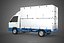 3D model MAIL POST POSTAL SERVIC DELIVERY BOX CUBE TRUCK VAN CAR VEHICLE