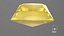 3D Princess Cut Yellow Sapphire model