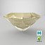 3D Princess Cut Yellow Sapphire model