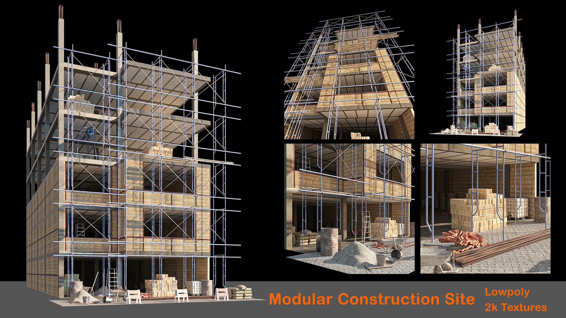 3D Modular Construction Site Model - TurboSquid 1909539
