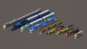 3D LEGO Train Package model