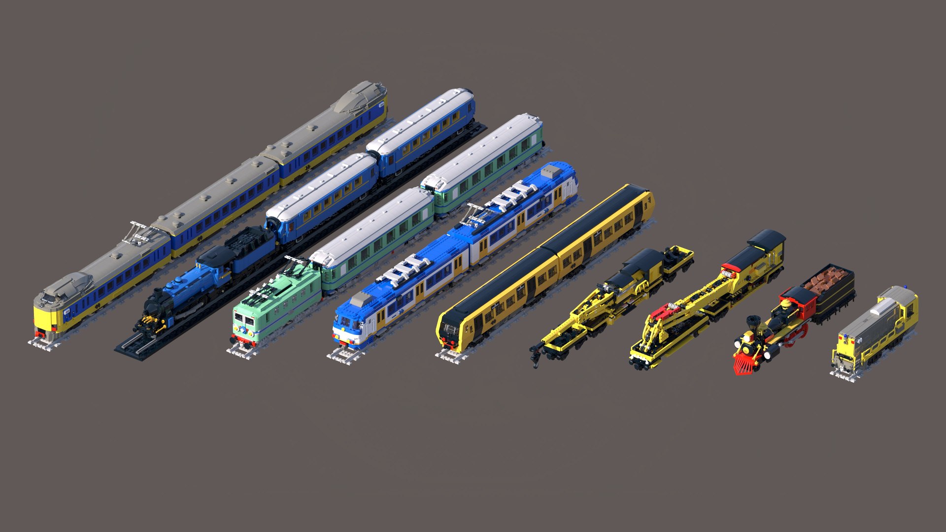 3D LEGO Train Package Model - TurboSquid 2242550