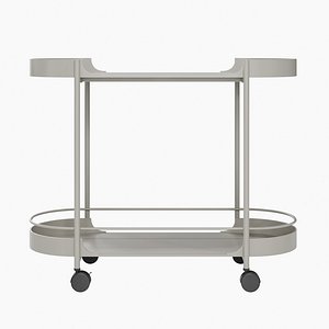 Taru metal bar cart by Westwing 3D model