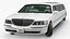 stretch limousine generic white 3D model