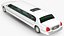 stretch limousine generic white 3D model