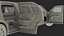 stretch limousine generic white 3D model