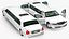 stretch limousine generic white 3D model