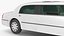 stretch limousine generic white 3D model