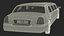 stretch limousine generic white 3D model