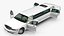 stretch limousine generic white 3D model