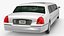 stretch limousine generic white 3D model
