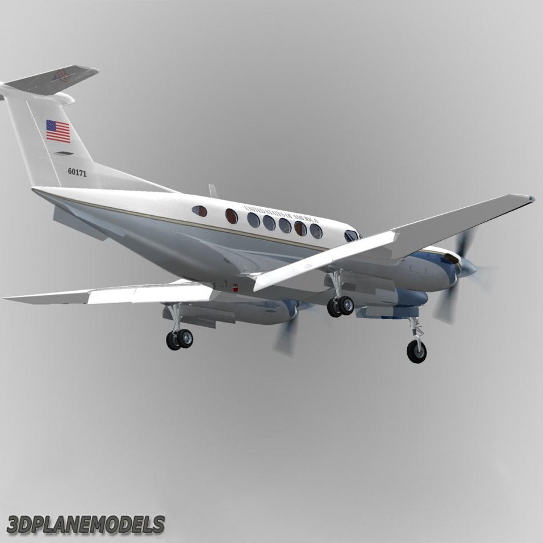 Beechcraft King Air B200 3d Model