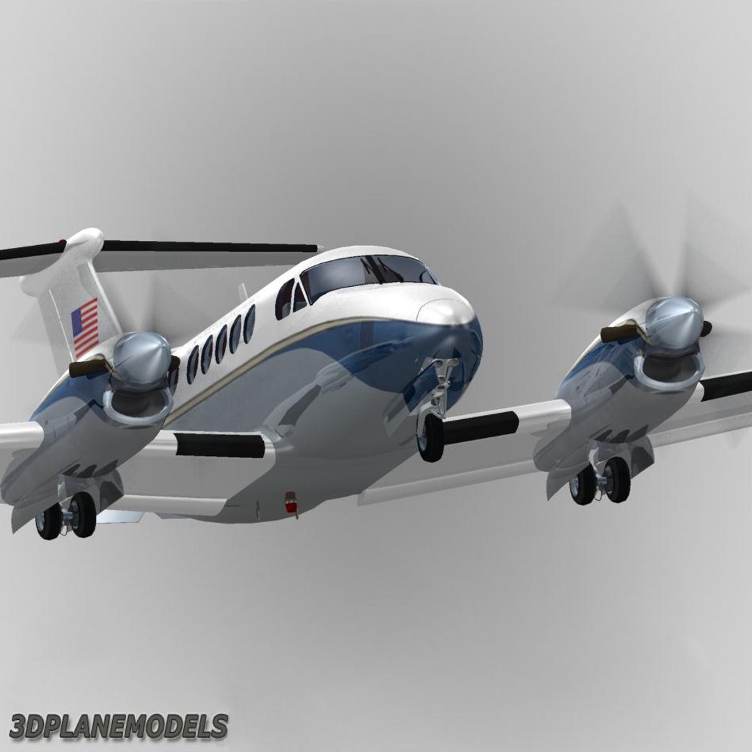 Beechcraft King Air B200 3d Model