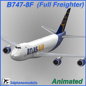 b747-8 atlas air 747 3d model