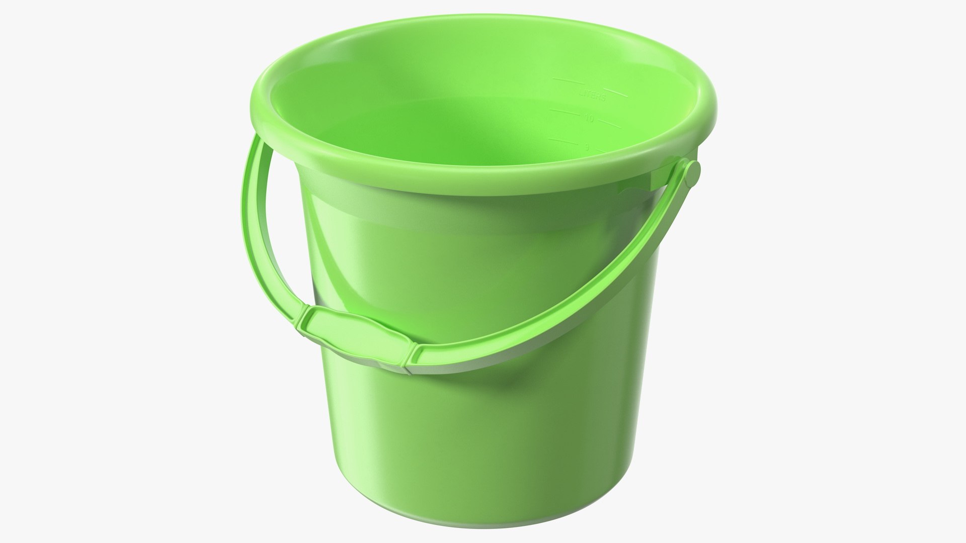 Plastic Bathroom Bucket 3D model preview