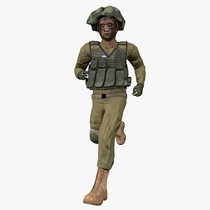 Rigged IDF Israeli Infantry Soldier