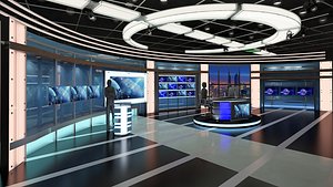 TV Studio News Set 27 model