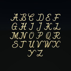 cool alphabet font 3D model 3D model