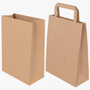 Paper Bags PBR 3D model