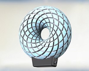 3D Rodin Coil Torus  STL 12 INCHES Diameter Coil  Coil Holder  iToroid Vortex  Coil 2 x 12 groves model