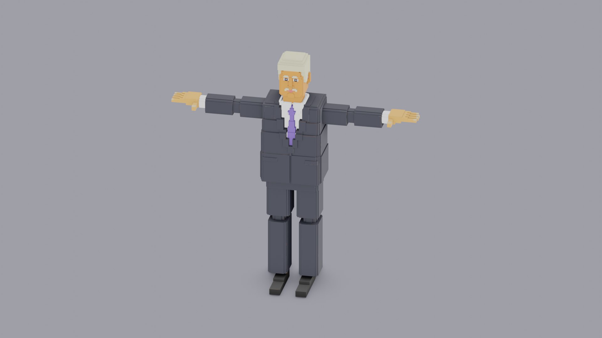 Man In Suit Low Poly Cartoon Style 3D - TurboSquid 1876669