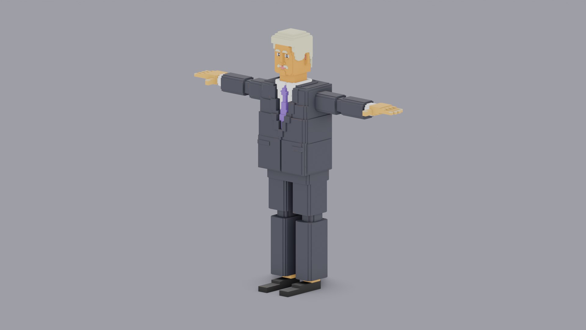 Man In Suit Low Poly Cartoon Style 3D - TurboSquid 1876669