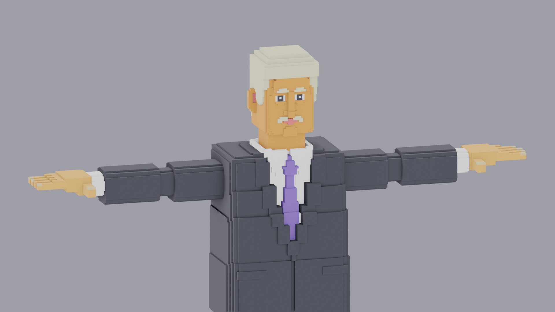 Man In Suit Low Poly Cartoon Style 3D - TurboSquid 1876669