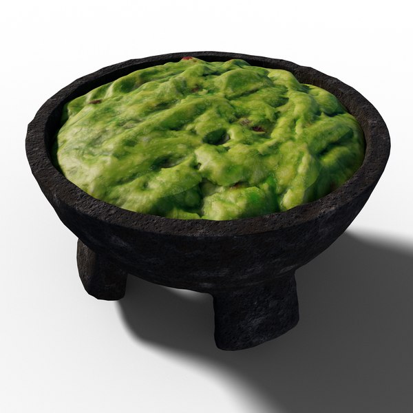 modelo 3d stone bowl w guacamole TurboSquid 1968978