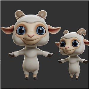3D Cartoon Sheep model
