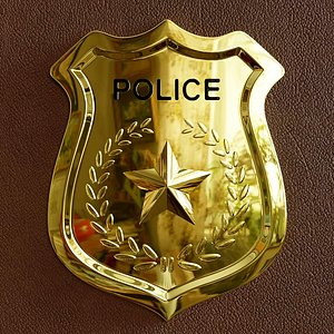 police badge ready 3D model