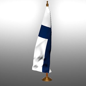3D model finland table flag t