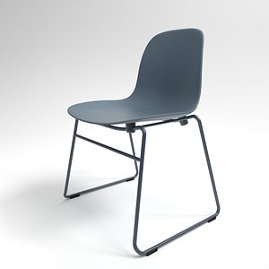 Normann Form Stacking Chair blue steel
