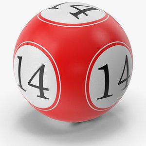 3D Bingo Ball 14 model