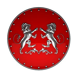 3d emblem lions model